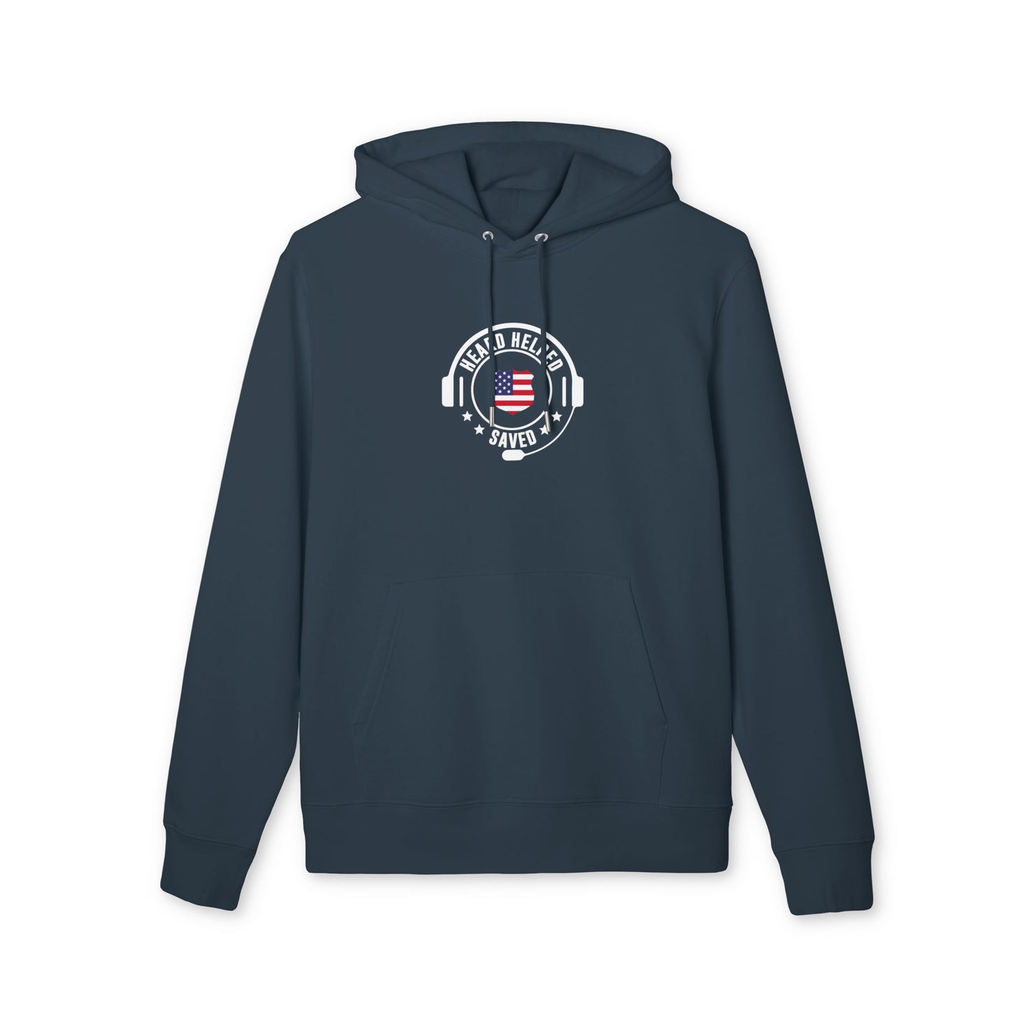 Heard Helper Saved Hoodie — American Flag Support Hoodie