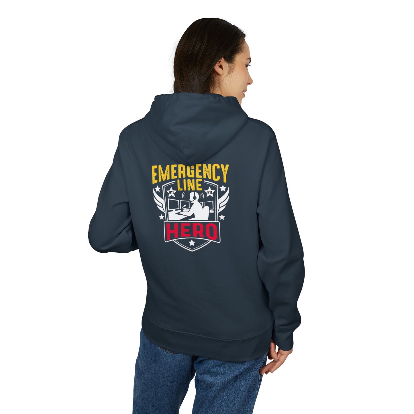 Emergency Line Hero Hoodie — First Responder Tribute Pullover