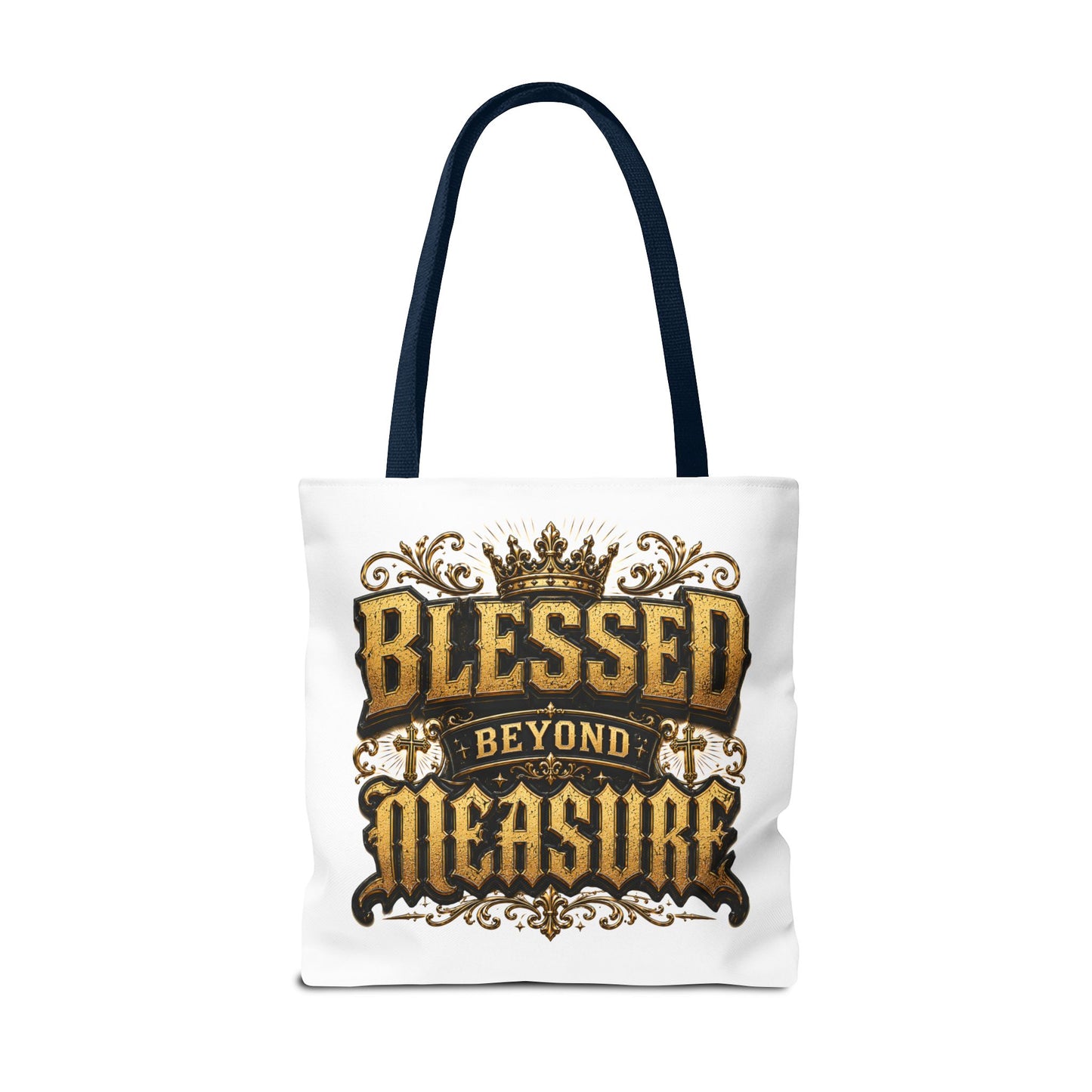 Blessed Beyond Measure Tote Bag — Inspirational Faith Canvas Tote