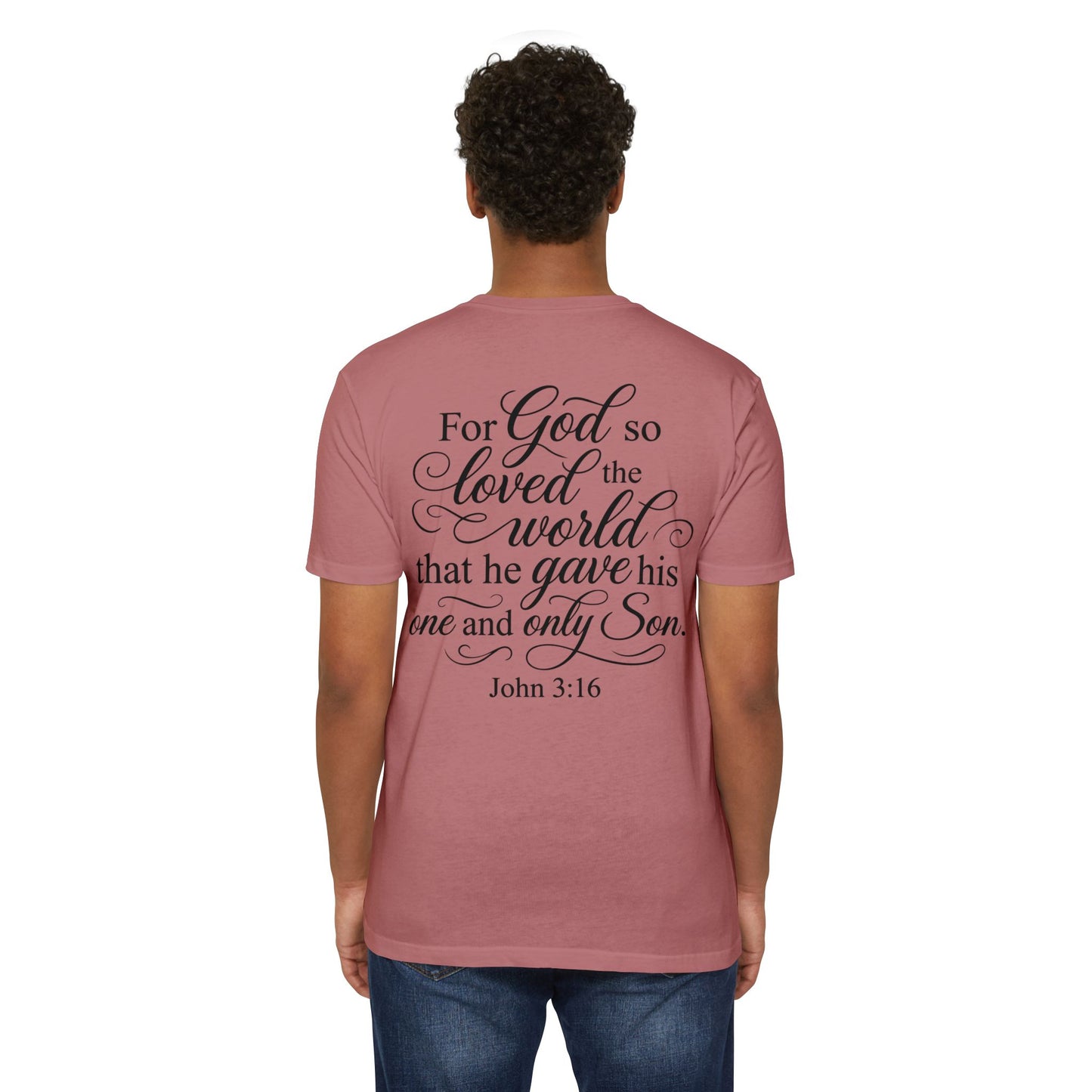 John 3:16 Scripture T‑Shirt — "For God So Loved the World" Christian Tee