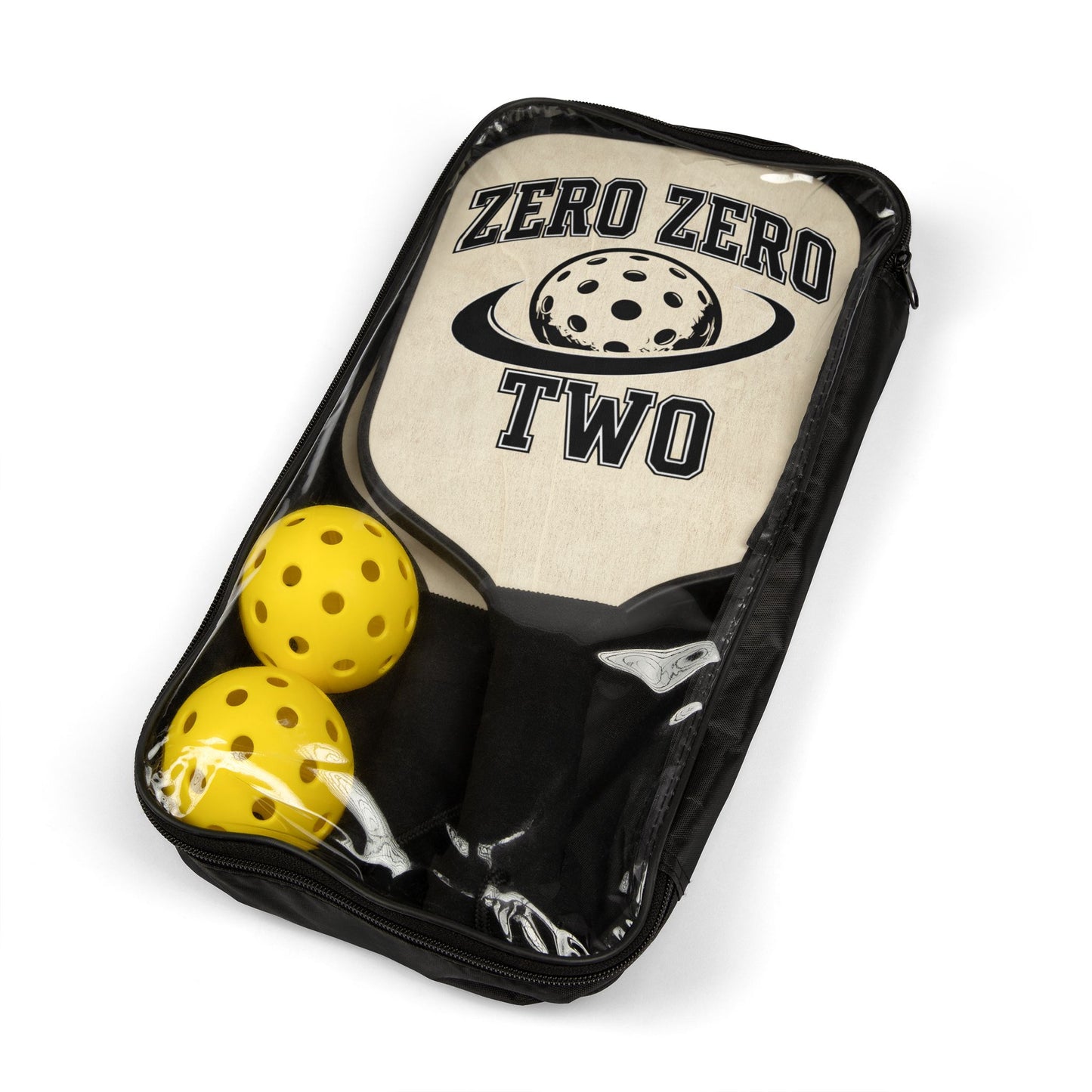 Pickleball Paddle Set – “Zero Zero Two” Graphic Pickleball Kit (2 Paddles + Balls)