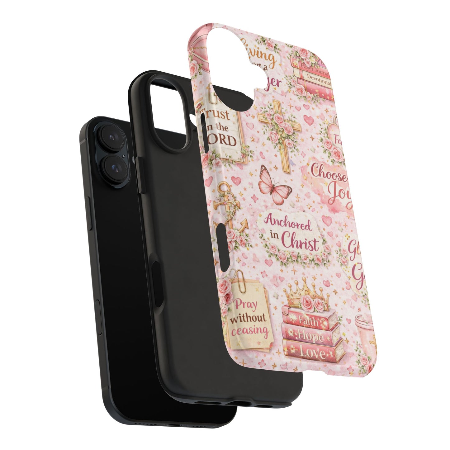 Anchored In Christ Phone Case | Christian floral iPhone Case