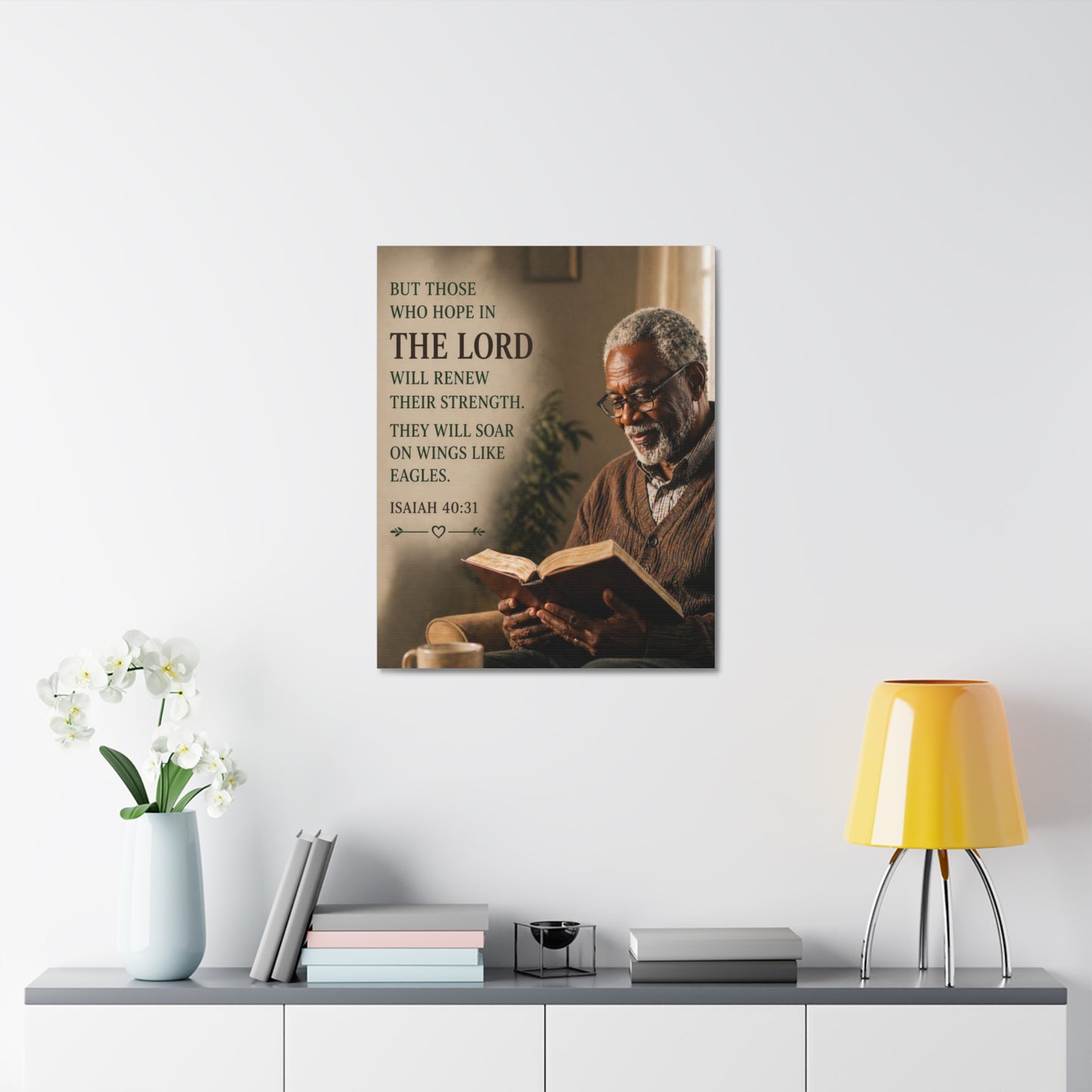 Stretched Canvas - "But Those Who Hope in The Lord" Isaiah 40:31 Inspirational Christian Wall Art