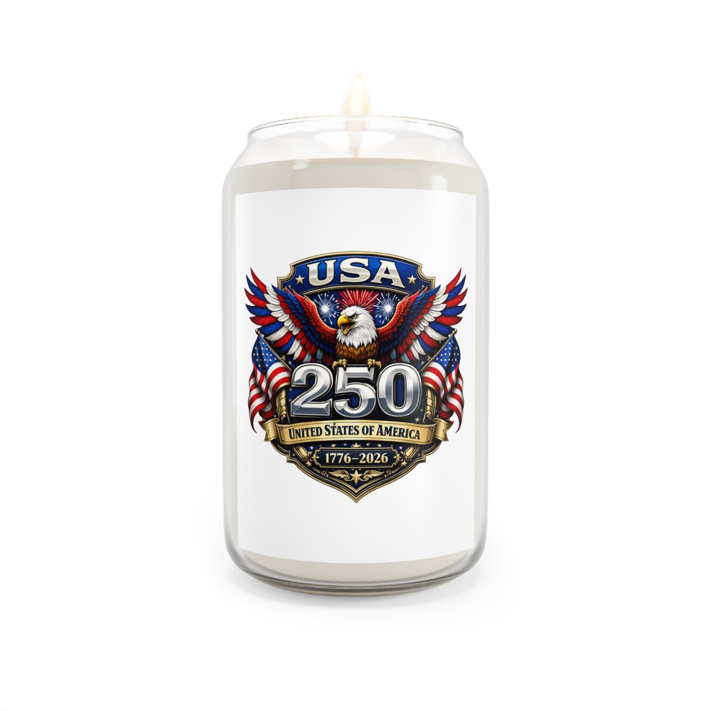 USA 250th Anniversary Soy Candle — Patriotic Eagle 1776–2026 Scented Candle