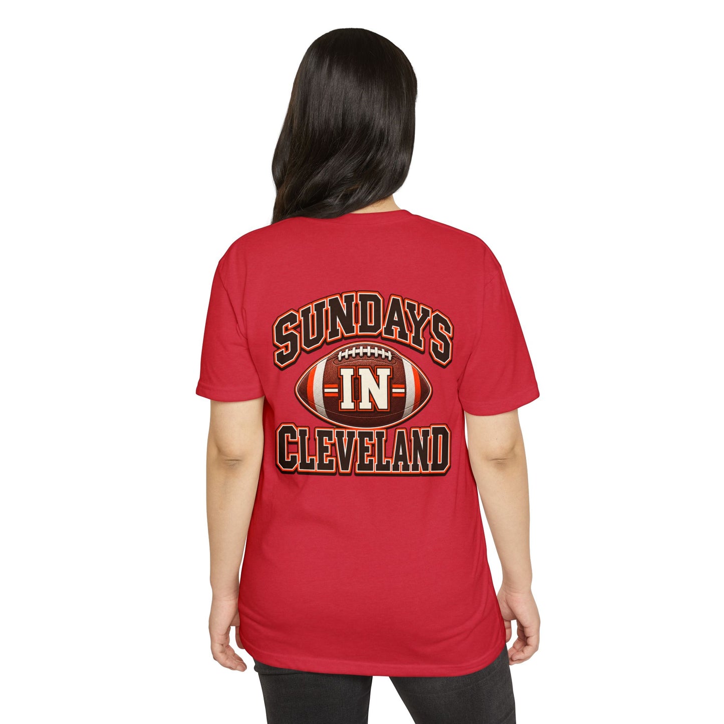 Sundays in Cleveland Football T-Shirt