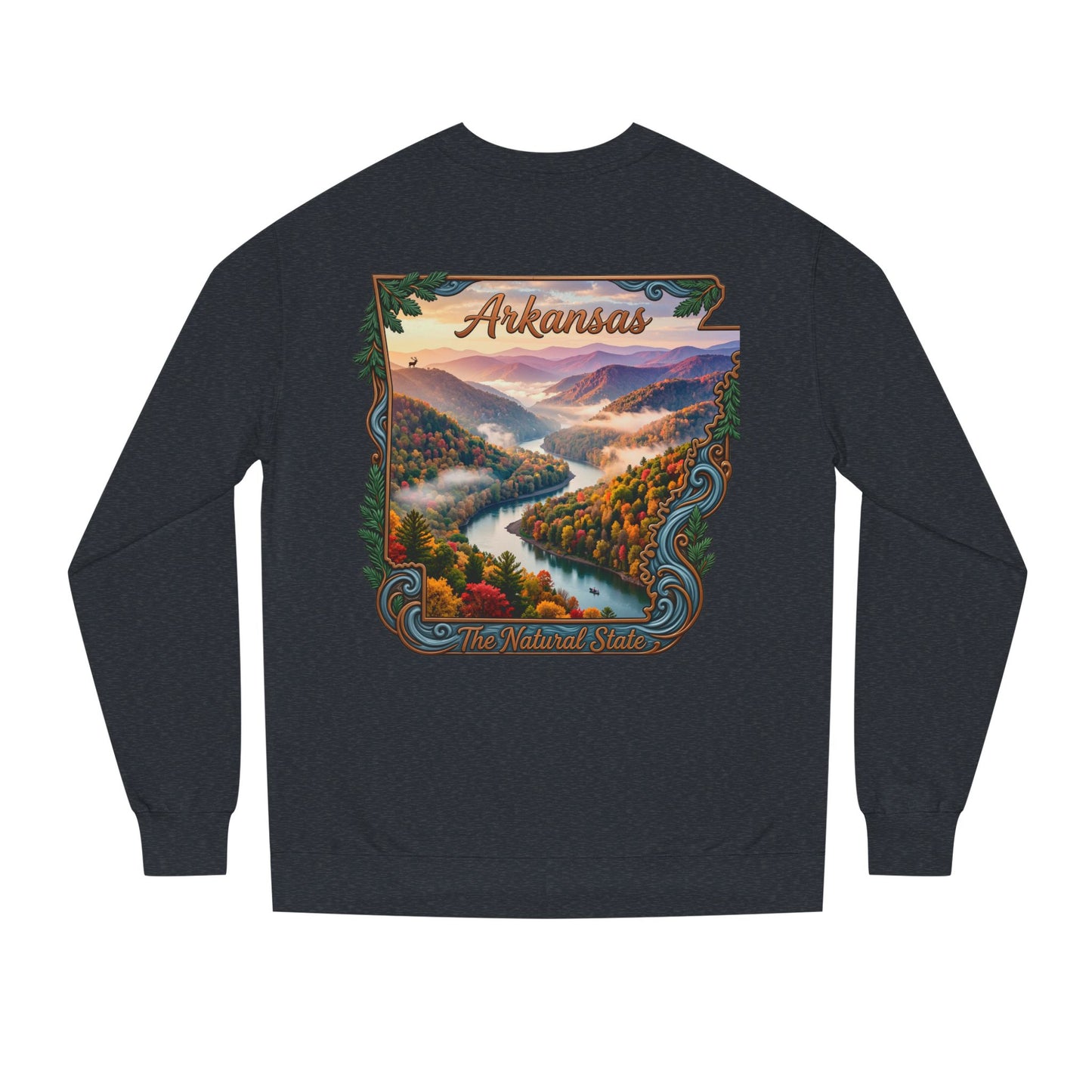Arkansas Scenic Sweatshirt — The Natural State Autumn River Crew