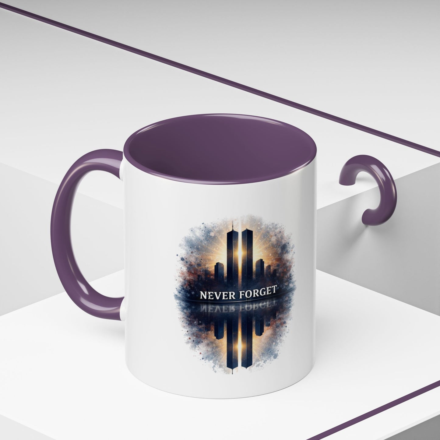 Never Forget 9/11 Memorial Accent Coffee Mug (11/15oz)
