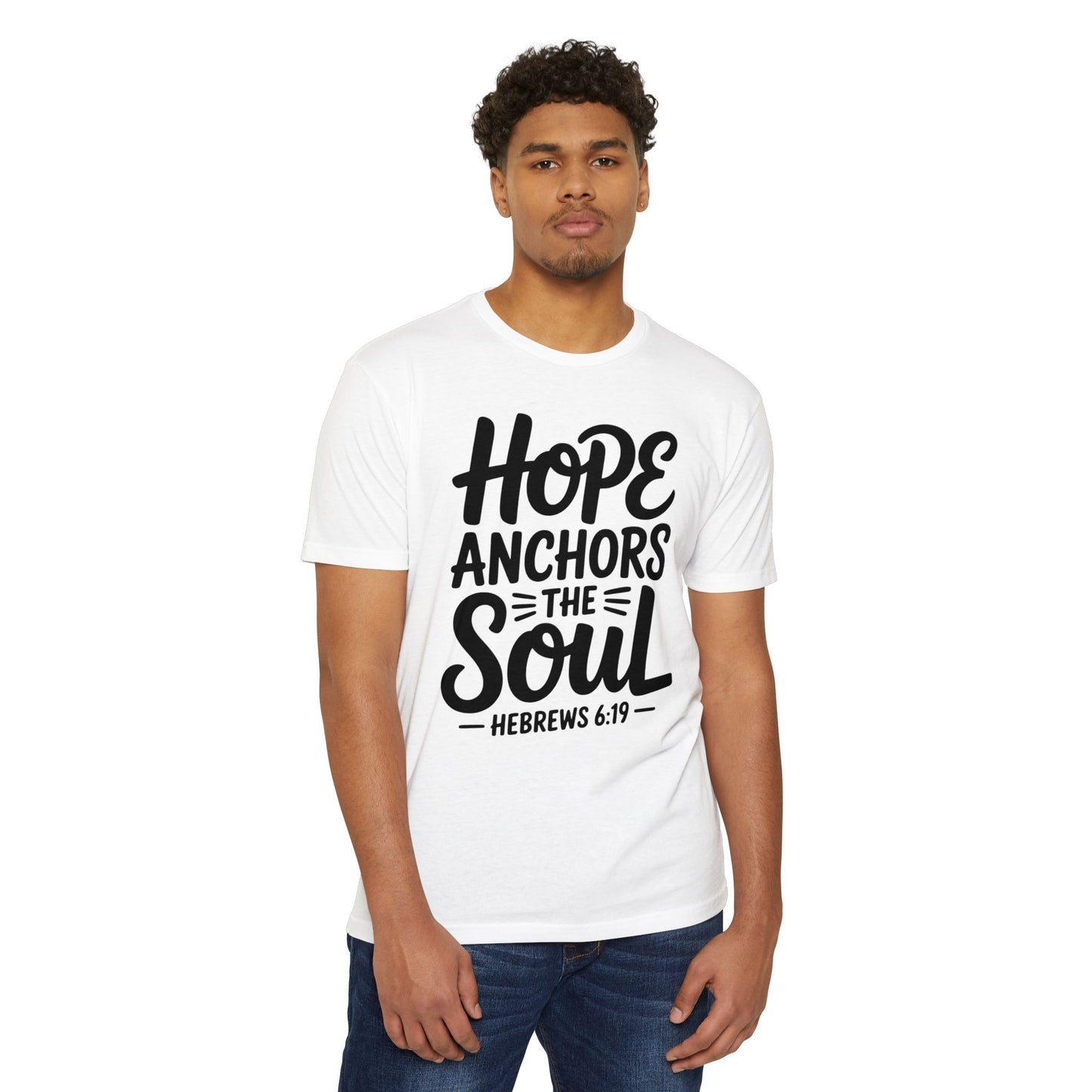 Hope Anchors the Soul T‑Shirt — Hebrews 6:19 Christian Faith Tee