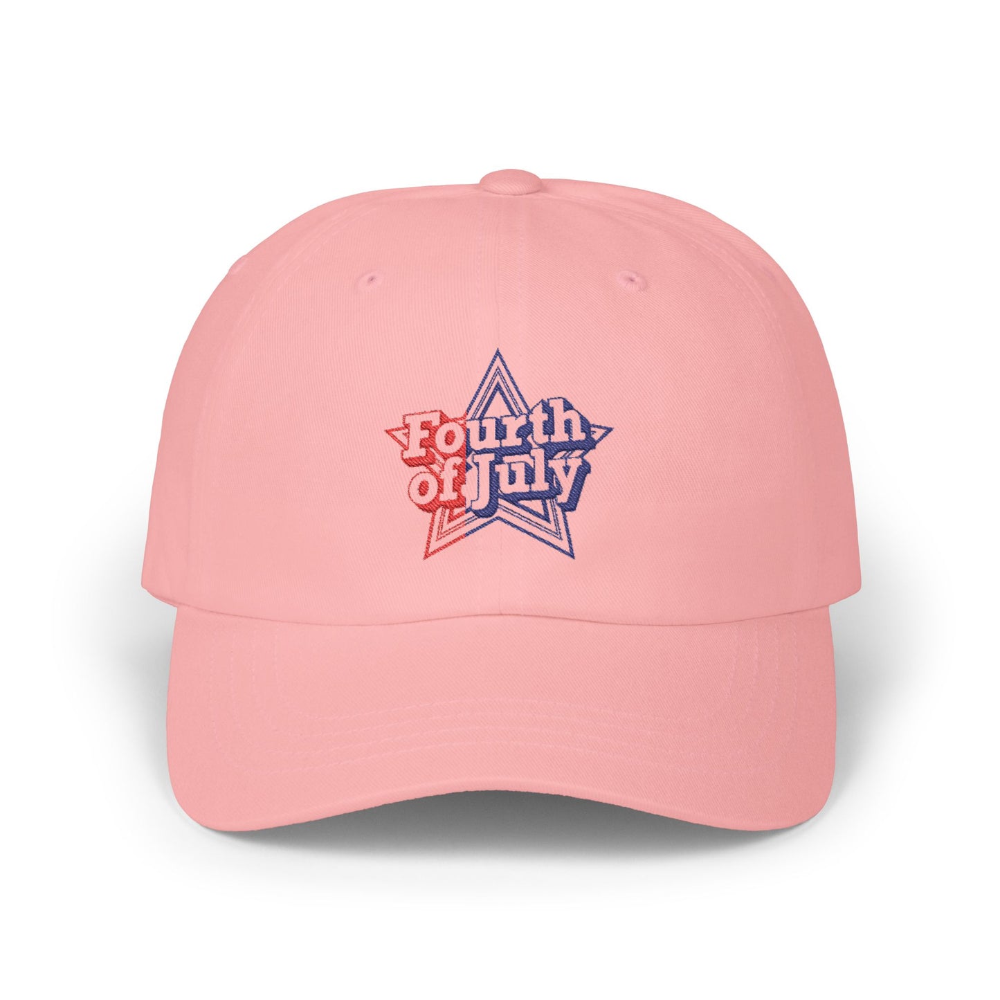 Fourth of July Star Dad Cap - Patriotic Embroidered Baseball Hat