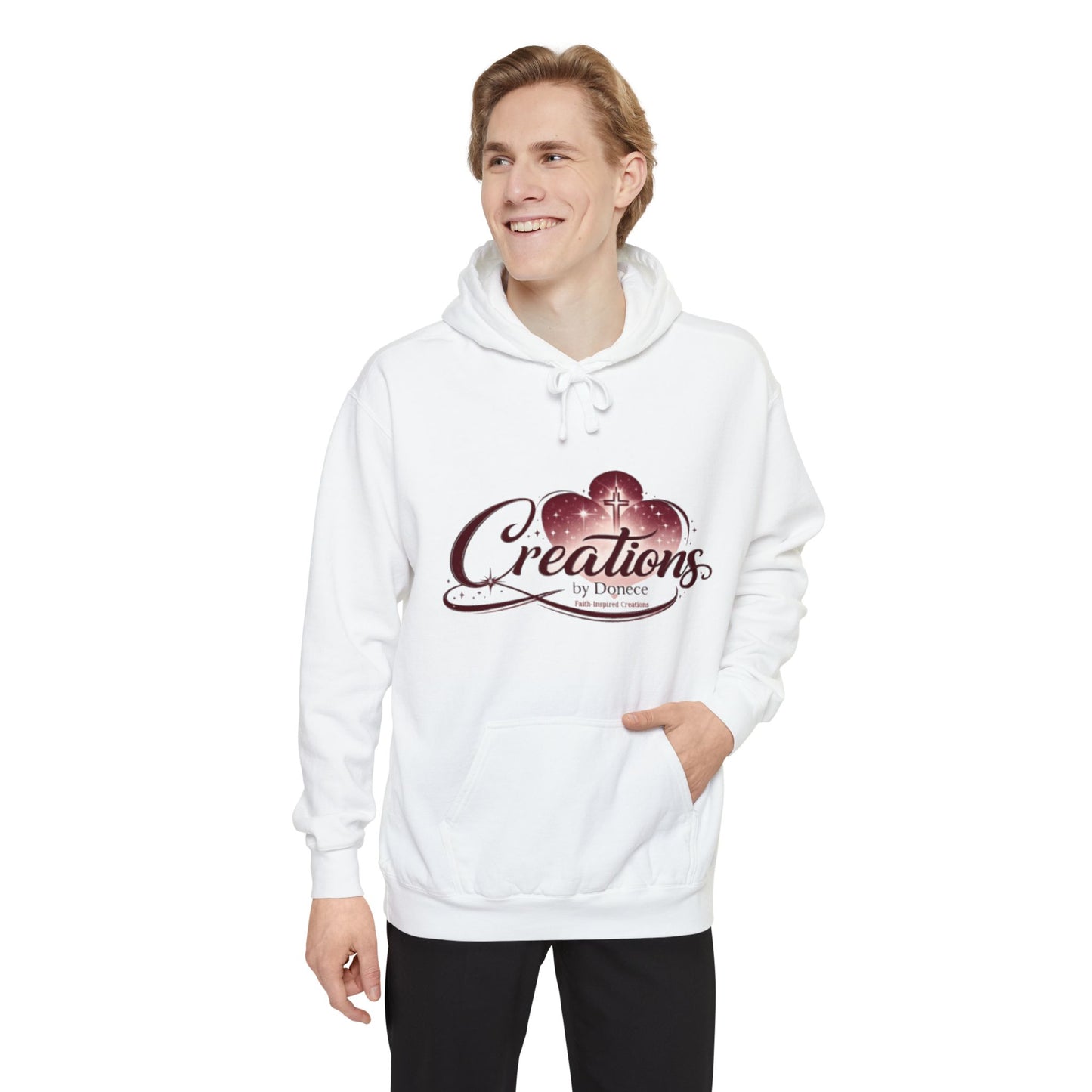 Creations by Joyce Floral Logo Hoodie — Women's Casual Graphic Pullover