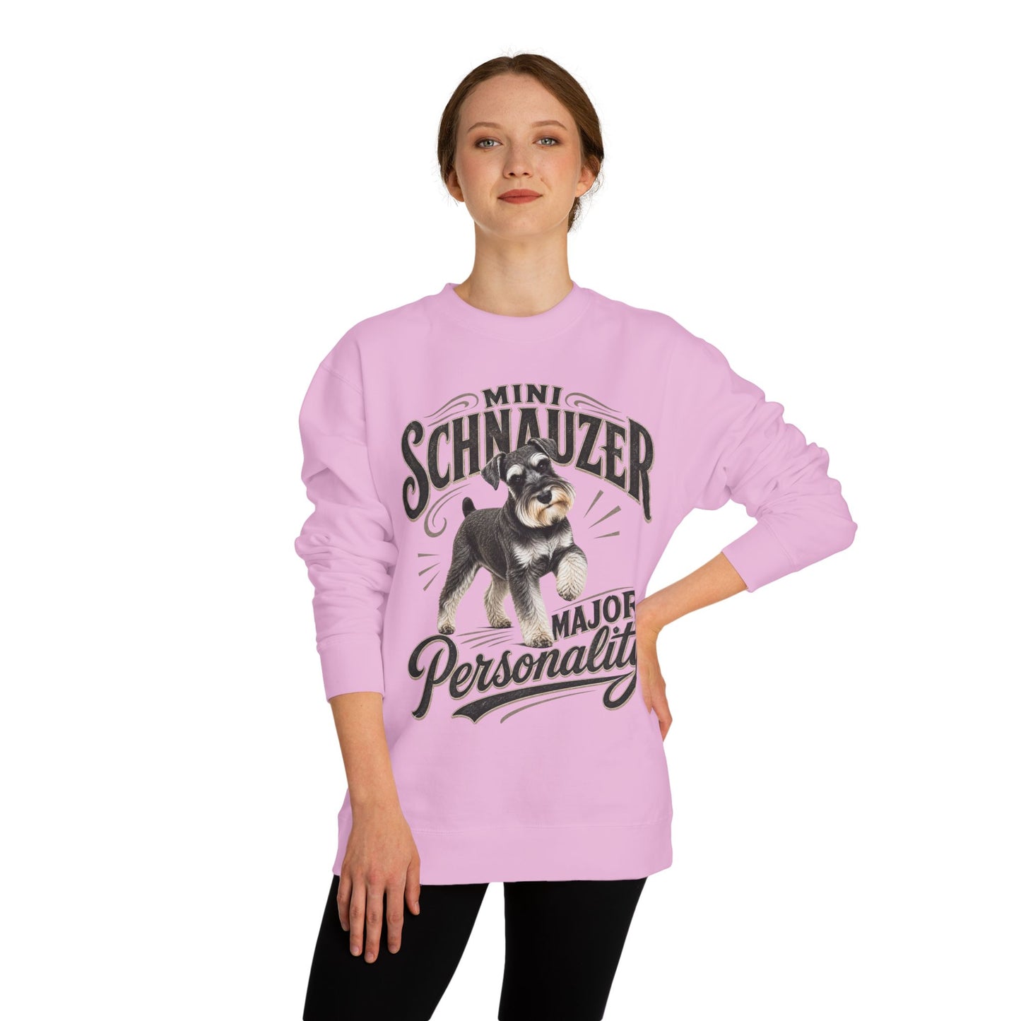 Mini Schnauzer Sweatshirt — "Major Personality" Dog Lover Crewneck