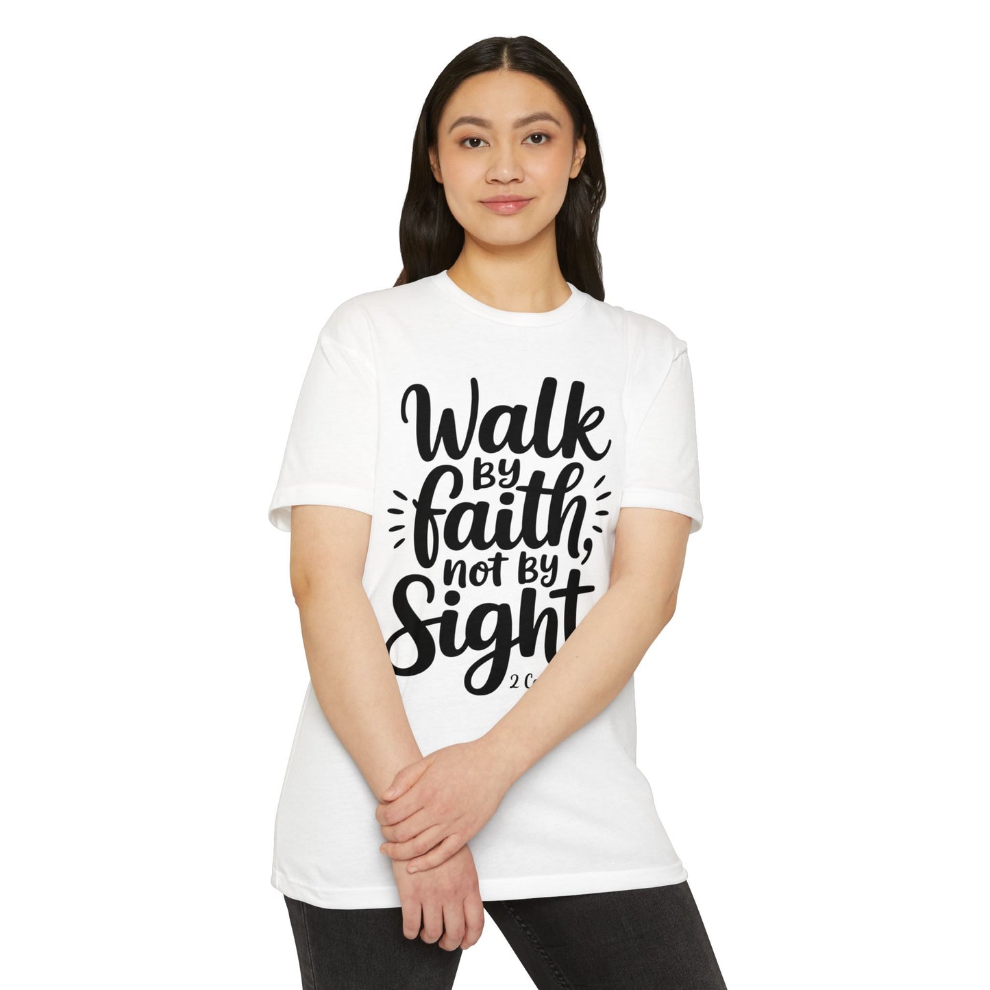 Walk By Faith T-Shirt – Christian Scripture Tee (2 Corinthians 5:7)