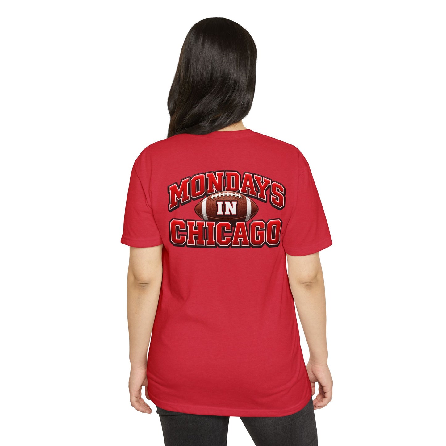 Mondays in Chicago Football T-Shirt