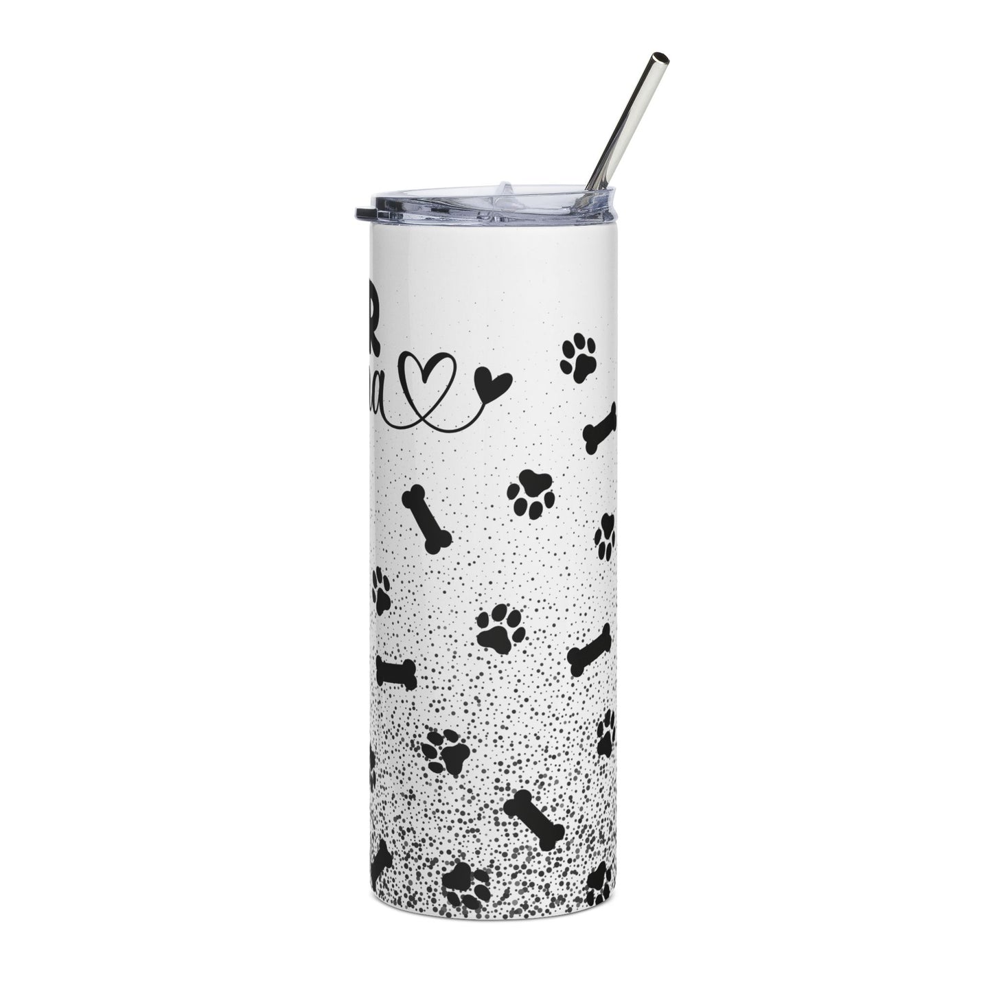 Fur Mama 20oz Stainless Steel Tumbler – Insulated Paw Print Travel Cup