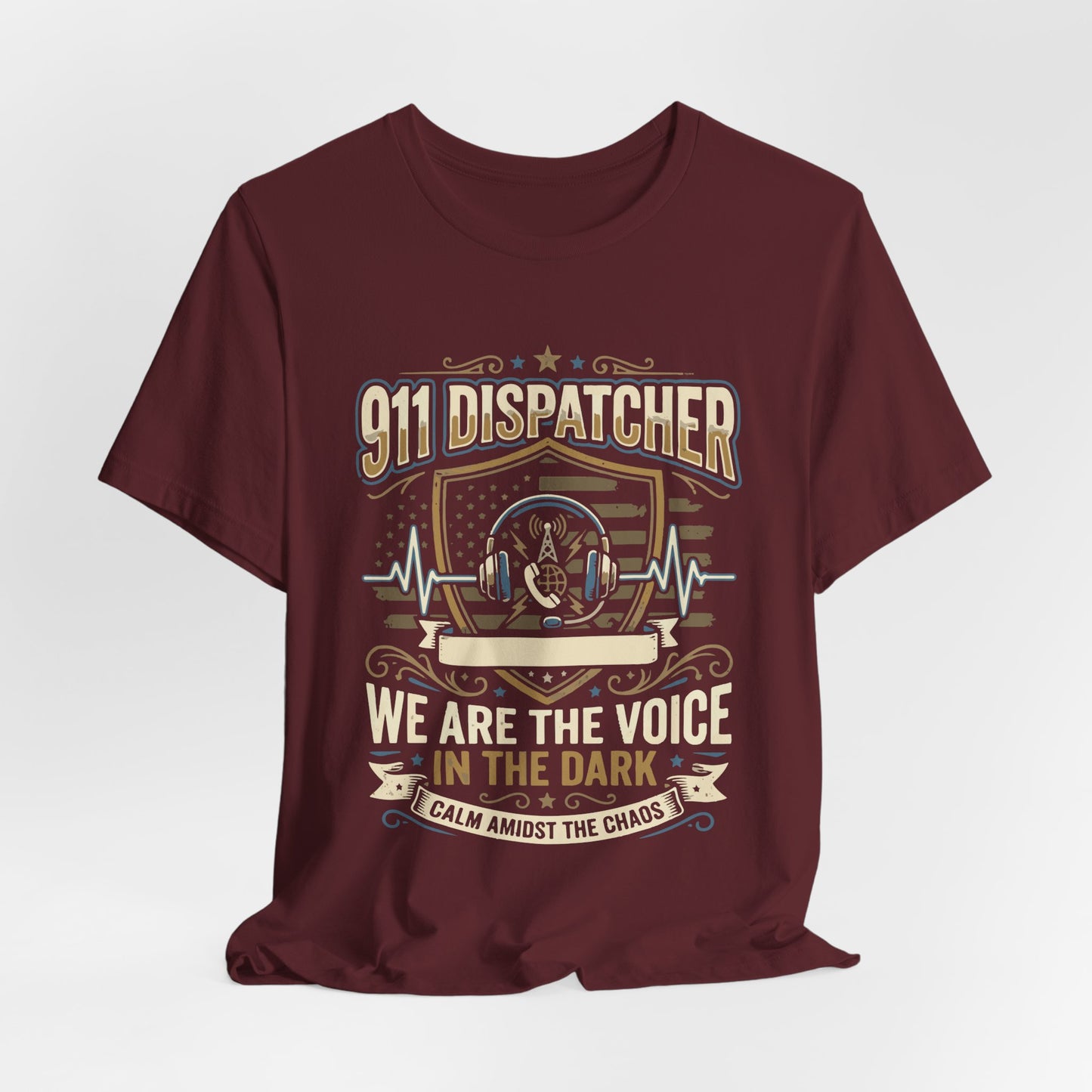 911 Dispatcher T‑Shirt — "We Are the Voice in the Dark" Emergency Responder Tee