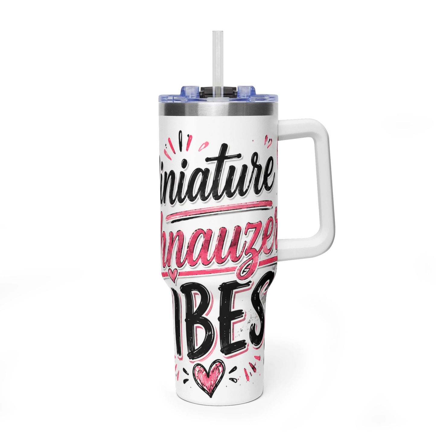 Miniature Schnauzer Vibes 40oz Vacuum Tumbler