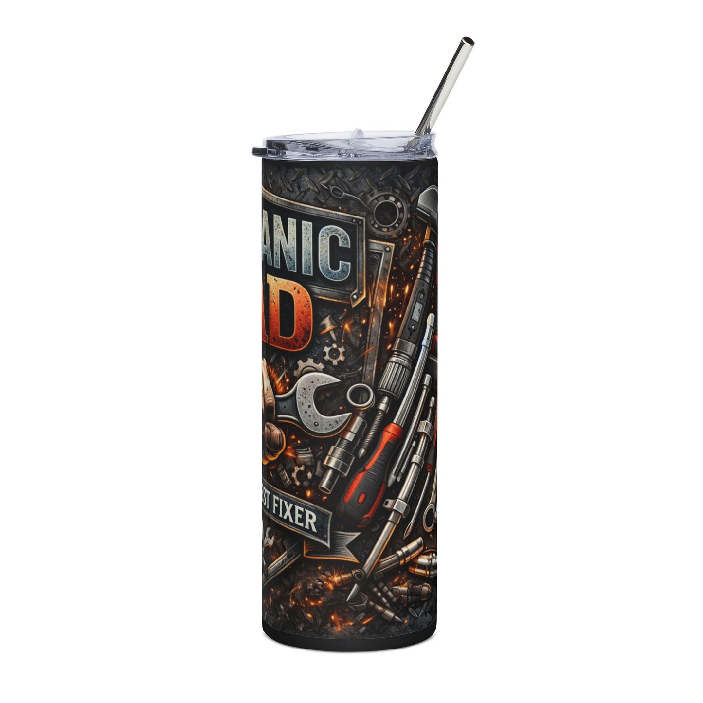 Mechanic Dad 20oz Stainless Steel Tumbler – World's Best Fixer Travel Cup