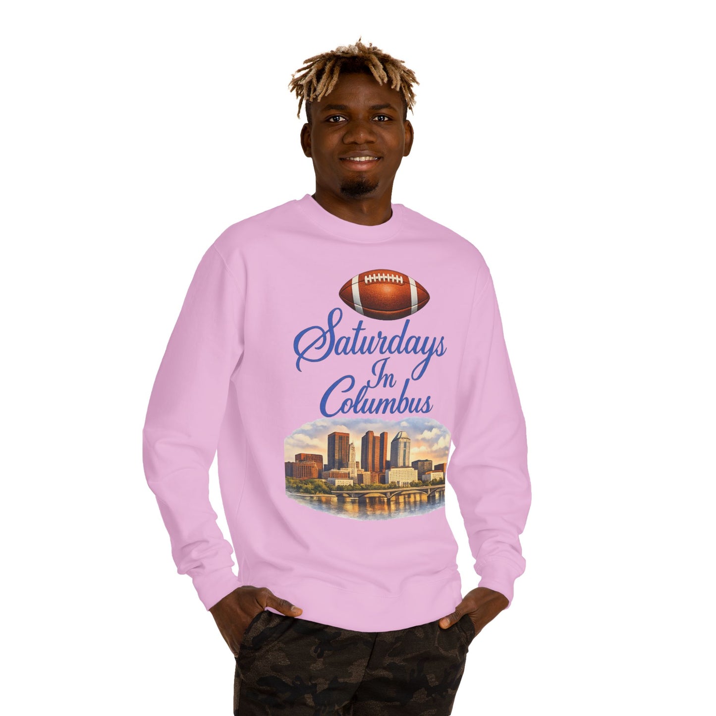 Saturdays in Columbus Sweatshirt — Football City Skyline Crewneck