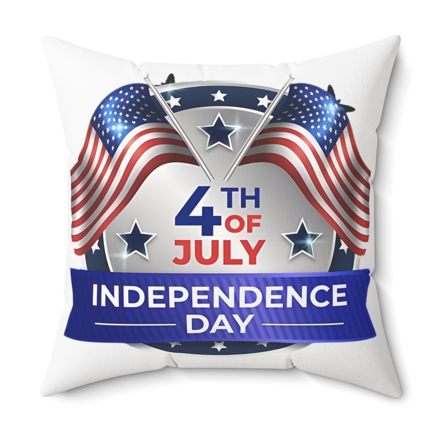 4th of July Independence Day Decorative Pillow — American Flag Patriotic Throw Pillow