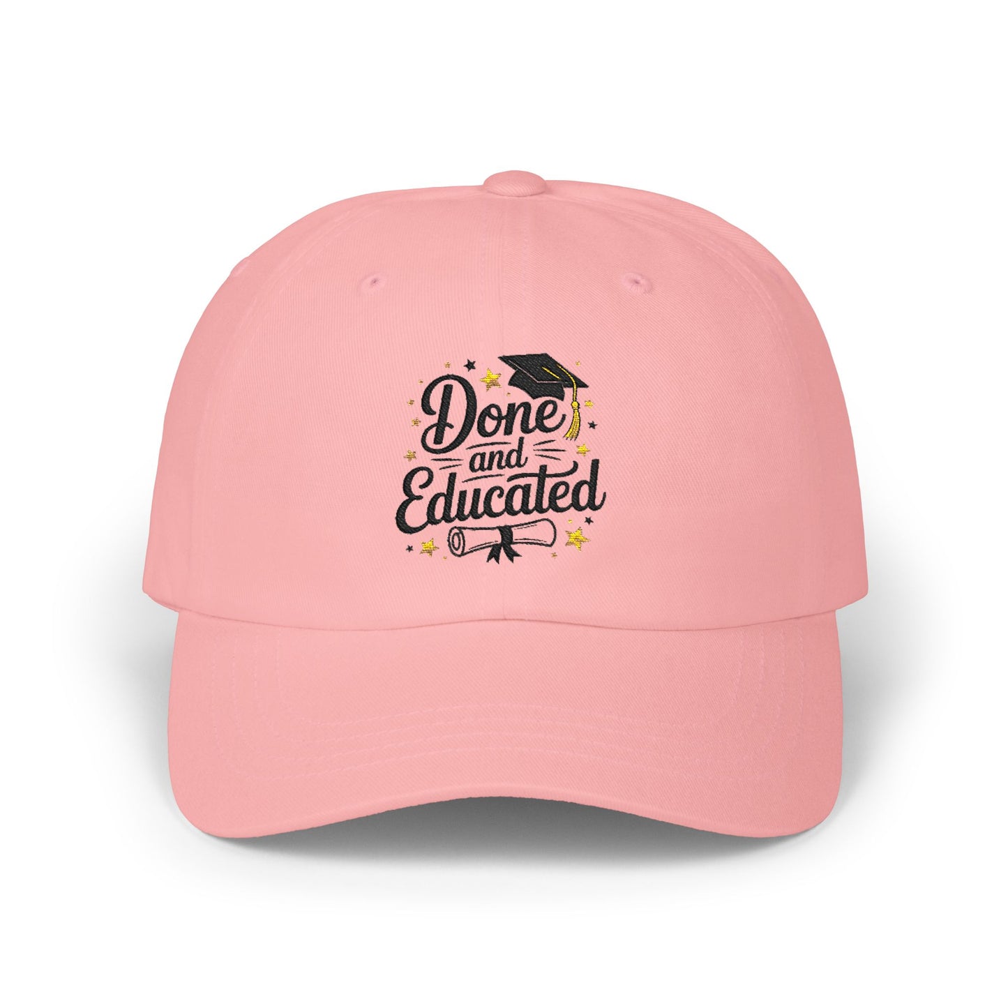Graduation 'Done and Educated' Dad Cap – Classic Graduation Baseball Hat
