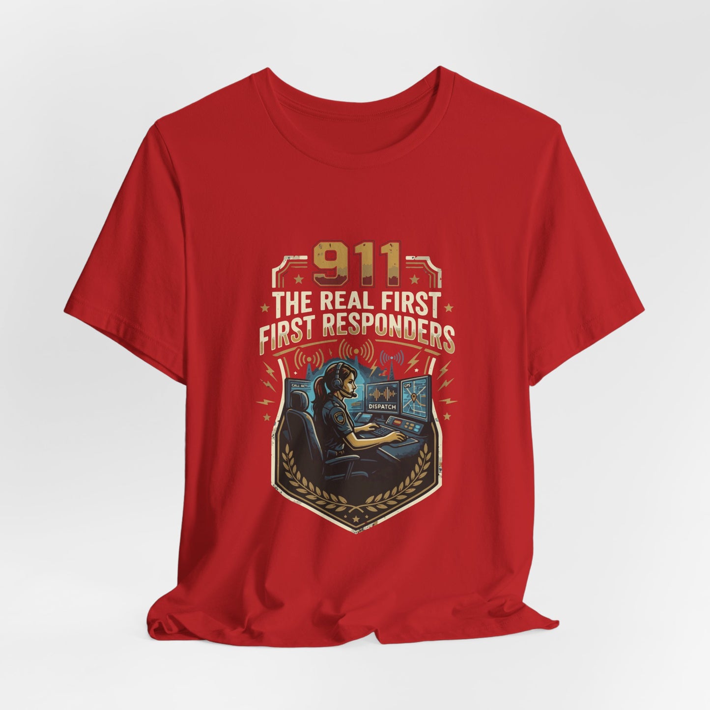 911 Call Center T‑Shirt — "The Real First First Responders" Tribute Tee