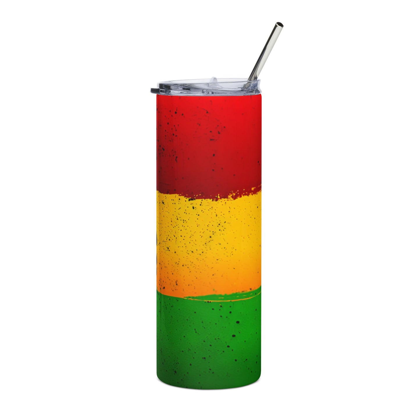 Black History Month 20oz Stainless Steel Tumbler — Rasta Silhouette Travel Cup