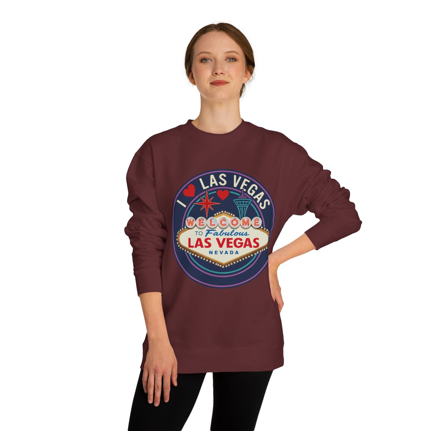 Las Vegas Welcome Sign Sweatshirt – Retro "I Las Vegas" Crewneck