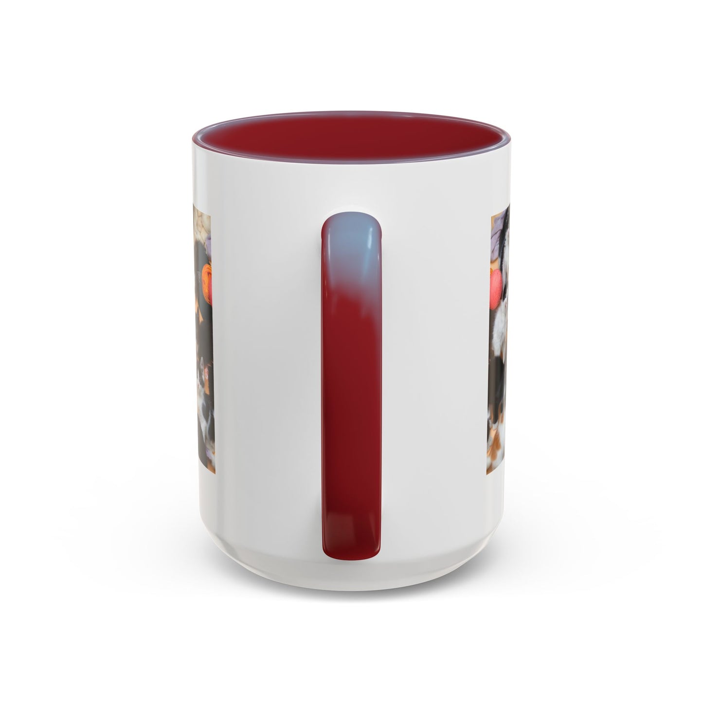 Cat Lover Accent Coffee Mug — “Life Is Better With Cats” 11/15oz