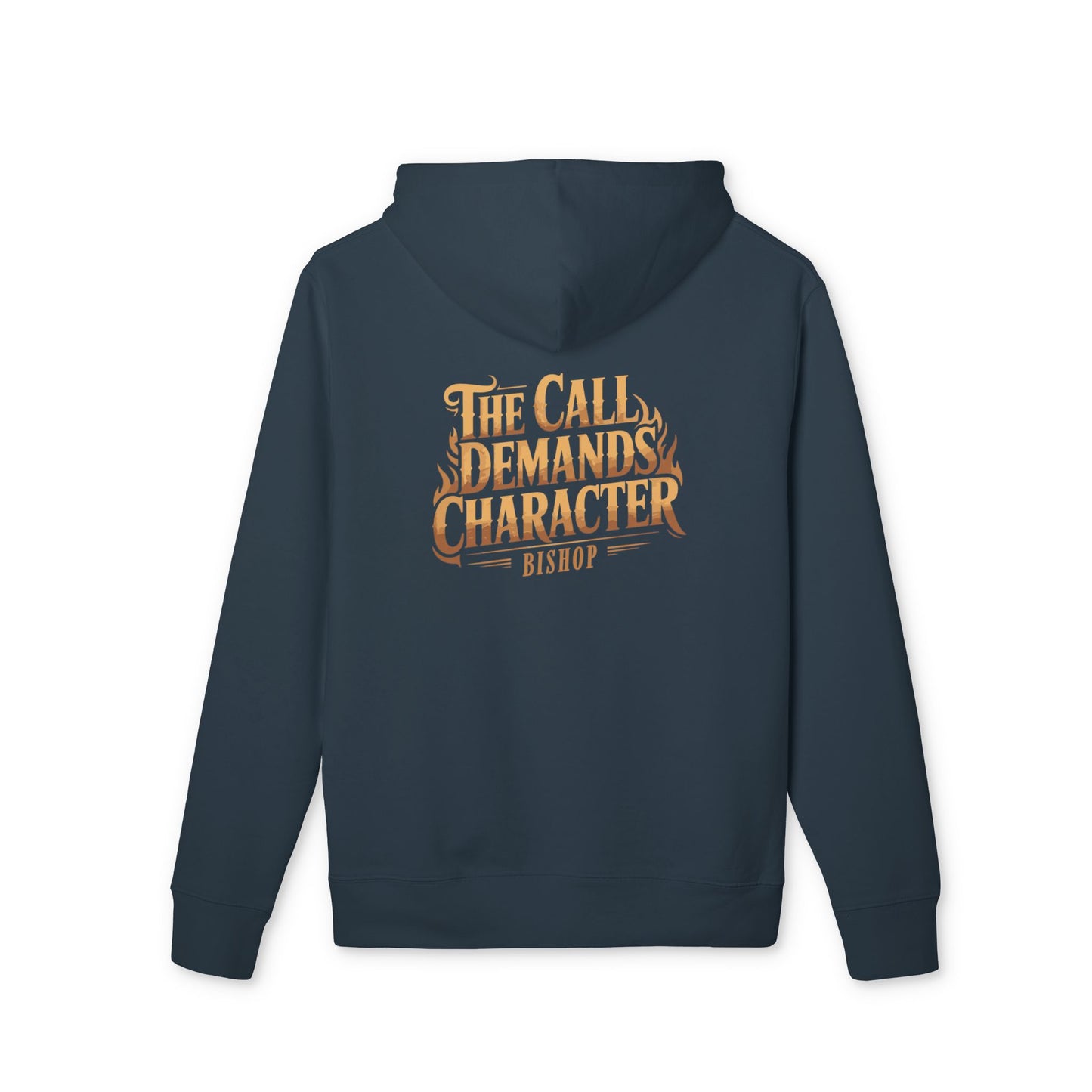 Hoodie - "The Cat Demands Character" Retro Script Pullover