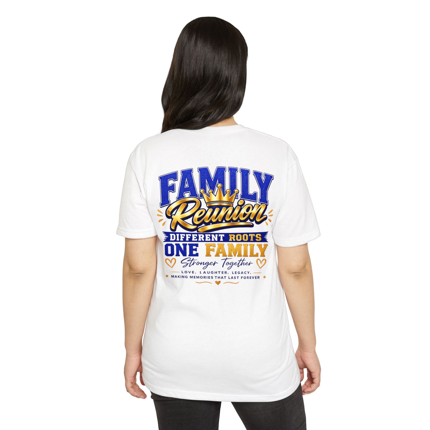 Family Reunion T-Shirt — "Family Reunion: Different Roots One Family" Keepsake Tee