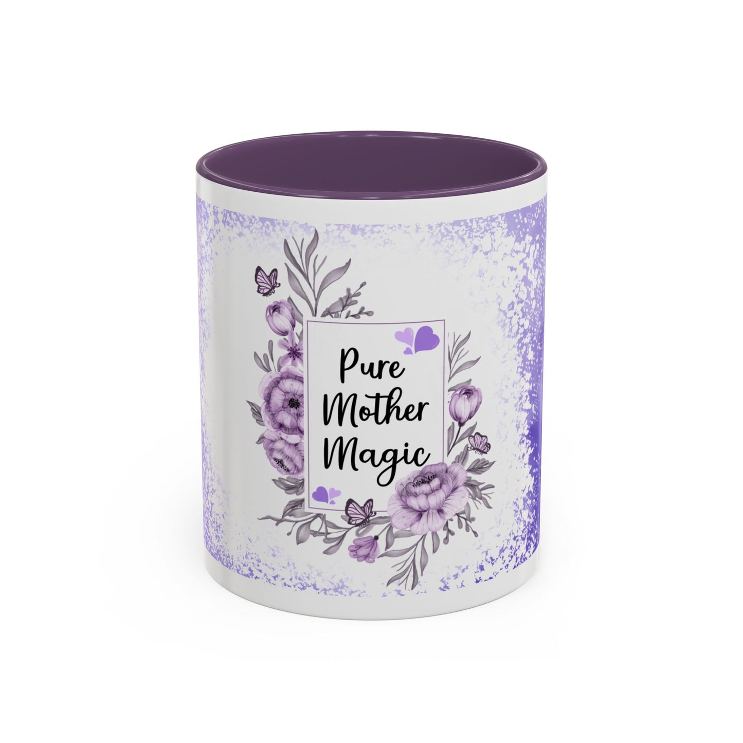 Pure Mother Magic Accent Coffee Mug — Floral Purple 11/15oz