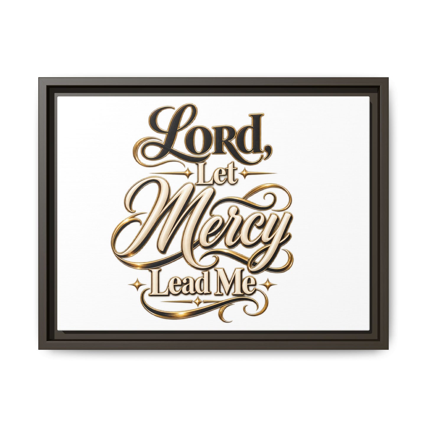 Framed Canvas Wall Art – "Lord, Let Mercy Lead Me" Inspirational Scripture Print