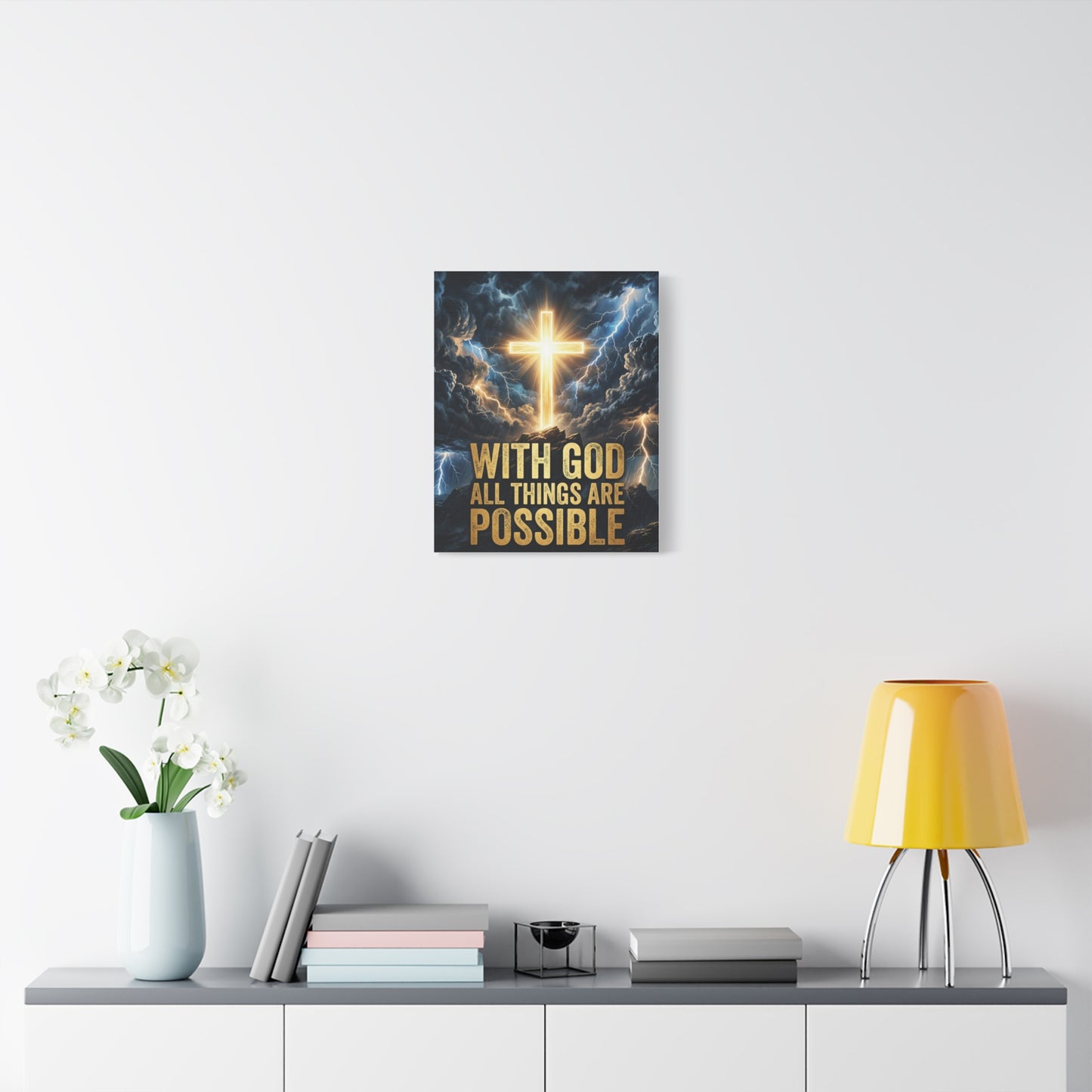 "With God All Things Are Possible" Canvas Wall Art