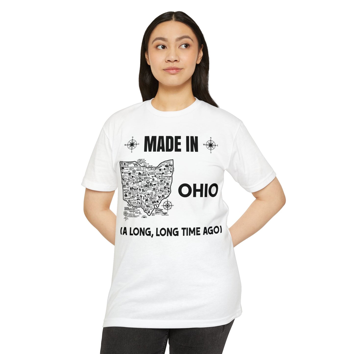 Made in Ohio T-Shirt — Vintage Map Design ("A Long, Long Time Ago")