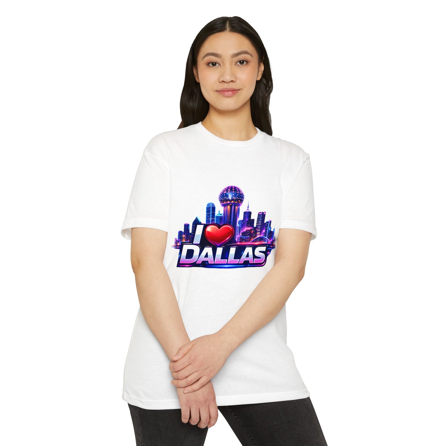 I Love Dallas T-Shirt — Retro Neon City Skyline Tee