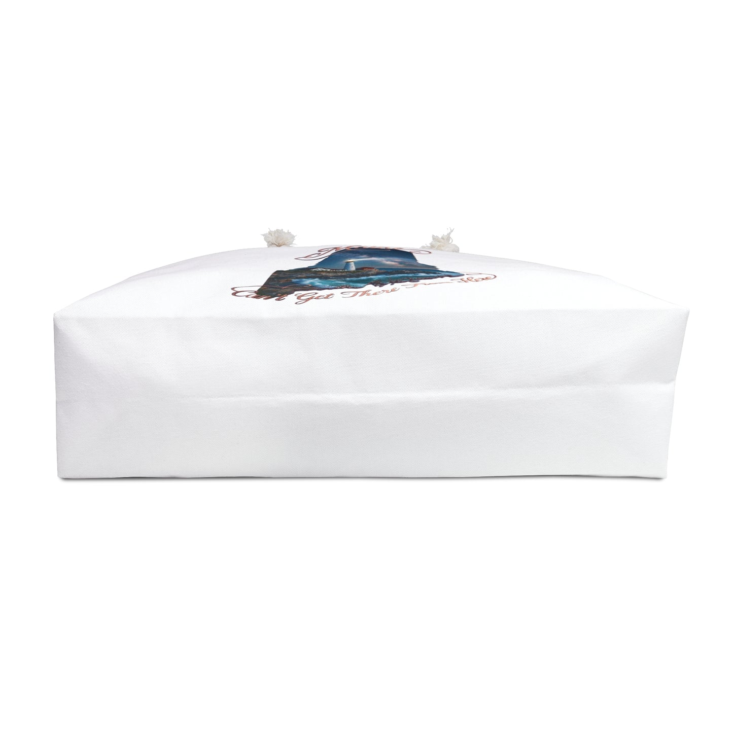 Maine Lighthouse Weekender Bag – 'Can Get There From Here' Coastal Travel Tote