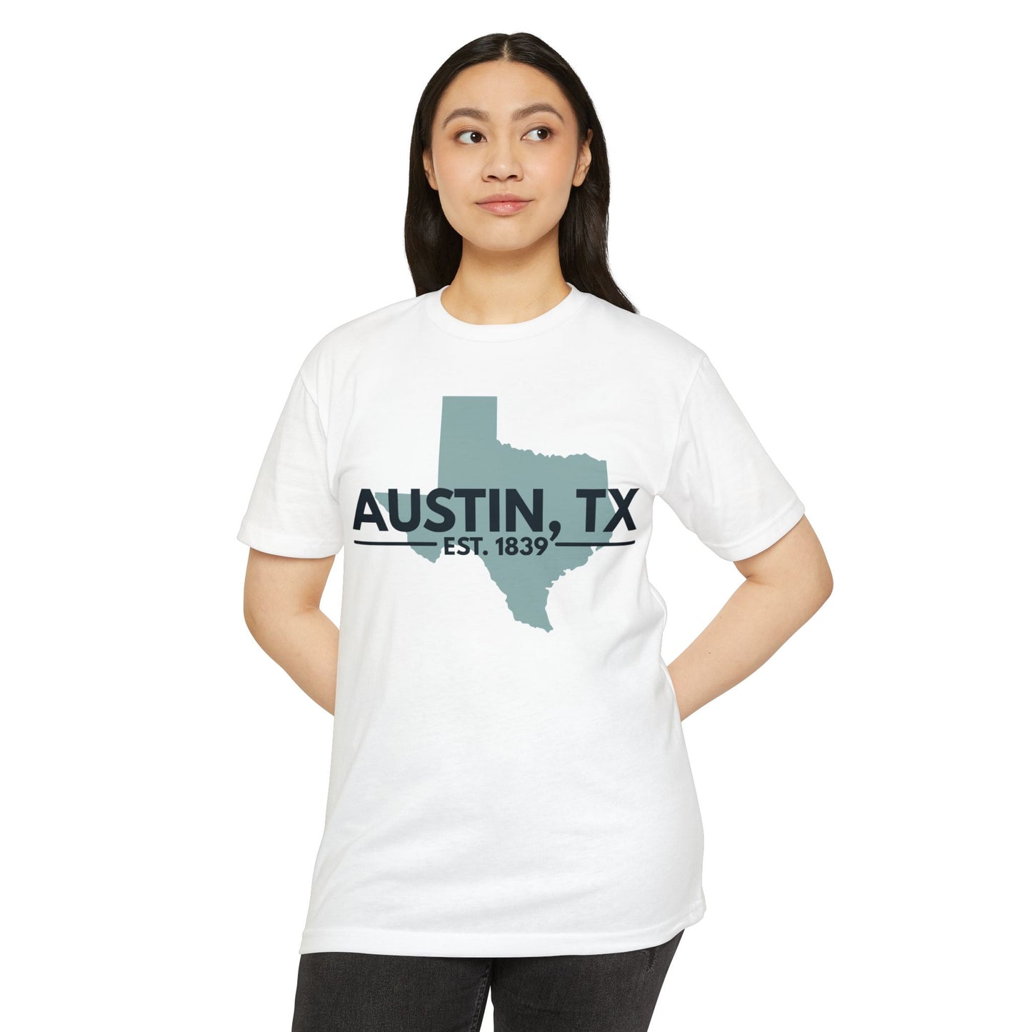 Austin, TX State Outline T-Shirt — Est. 1839 City Pride Tee