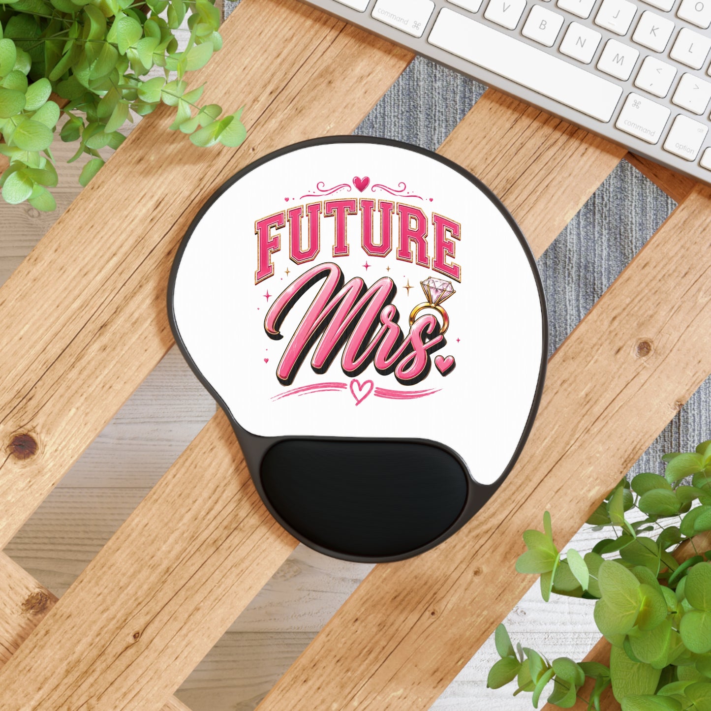 Future Mrs. Ergonomic Mouse Pad with Wrist Rest — Bachelorette Bridal Gift