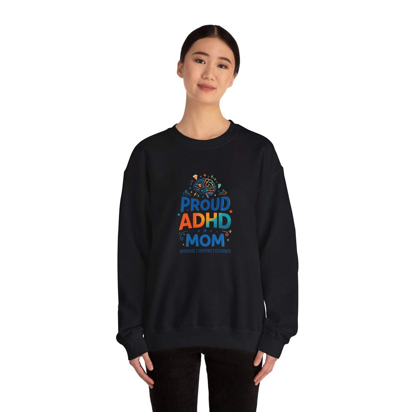 Proud ADHD Mom Crewneck Sweatshirt