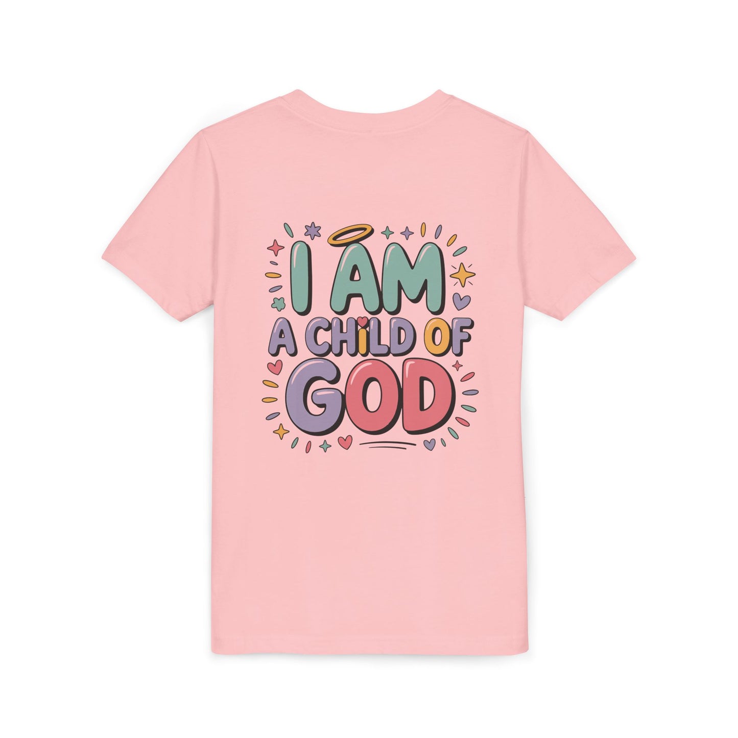 I Am A Child of God Youth Tee — Cute Pastel Christian Kids T-Shirt