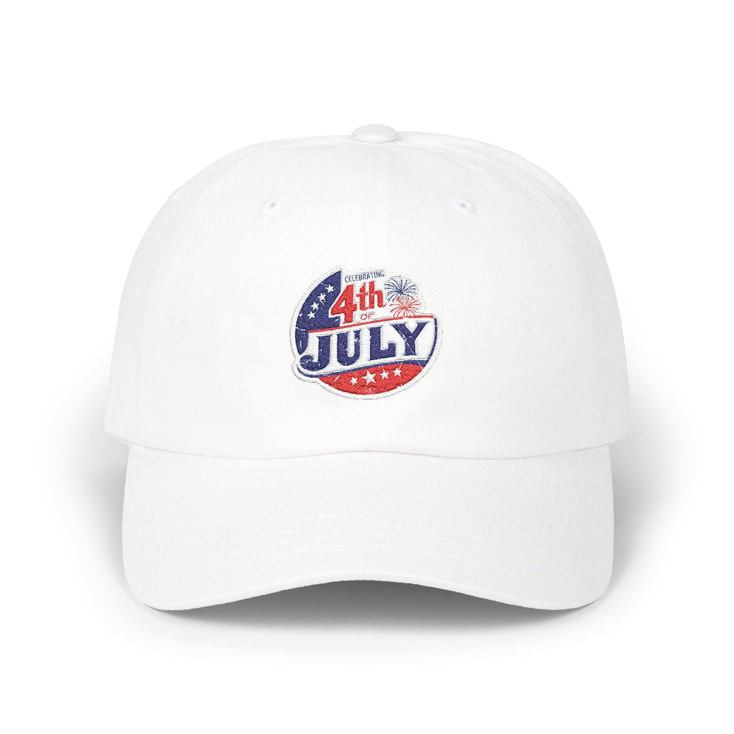 4th of July Dad Cap – Vintage Flag Patch Baseball Hat