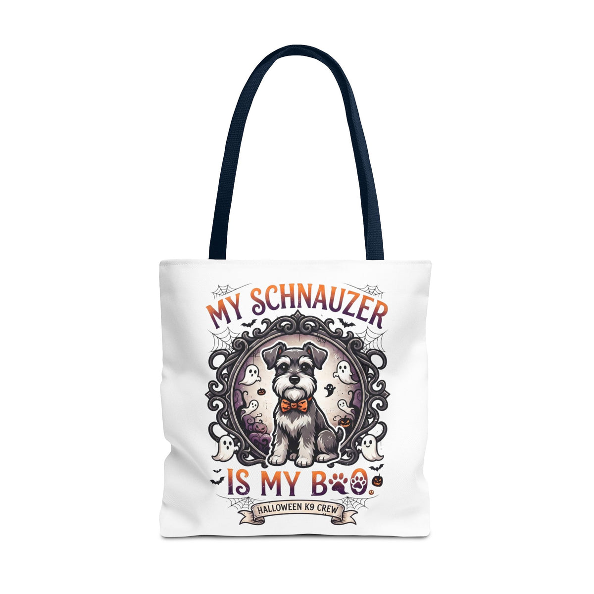 Halloween Schnauzer Tote Bag - "My Schnauzer Is My Boo" Cute Dog Halloween Gift