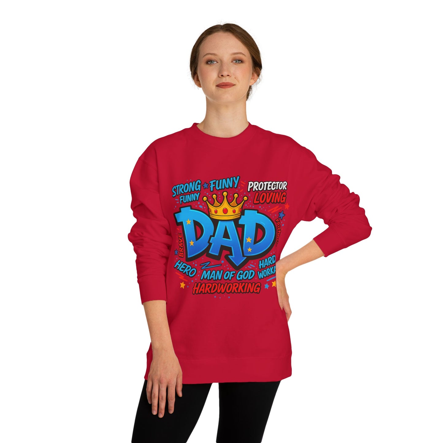 Dad Crown Graphic Sweatshirt – Funny & Loving Father Tribute