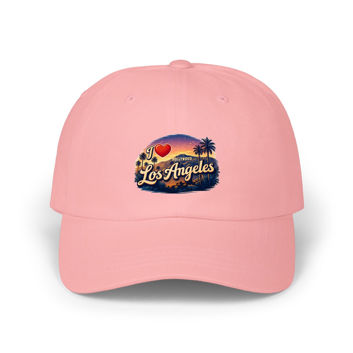 I Los Angeles Classic Dad Cap – Vintage Sunset Palm Hat