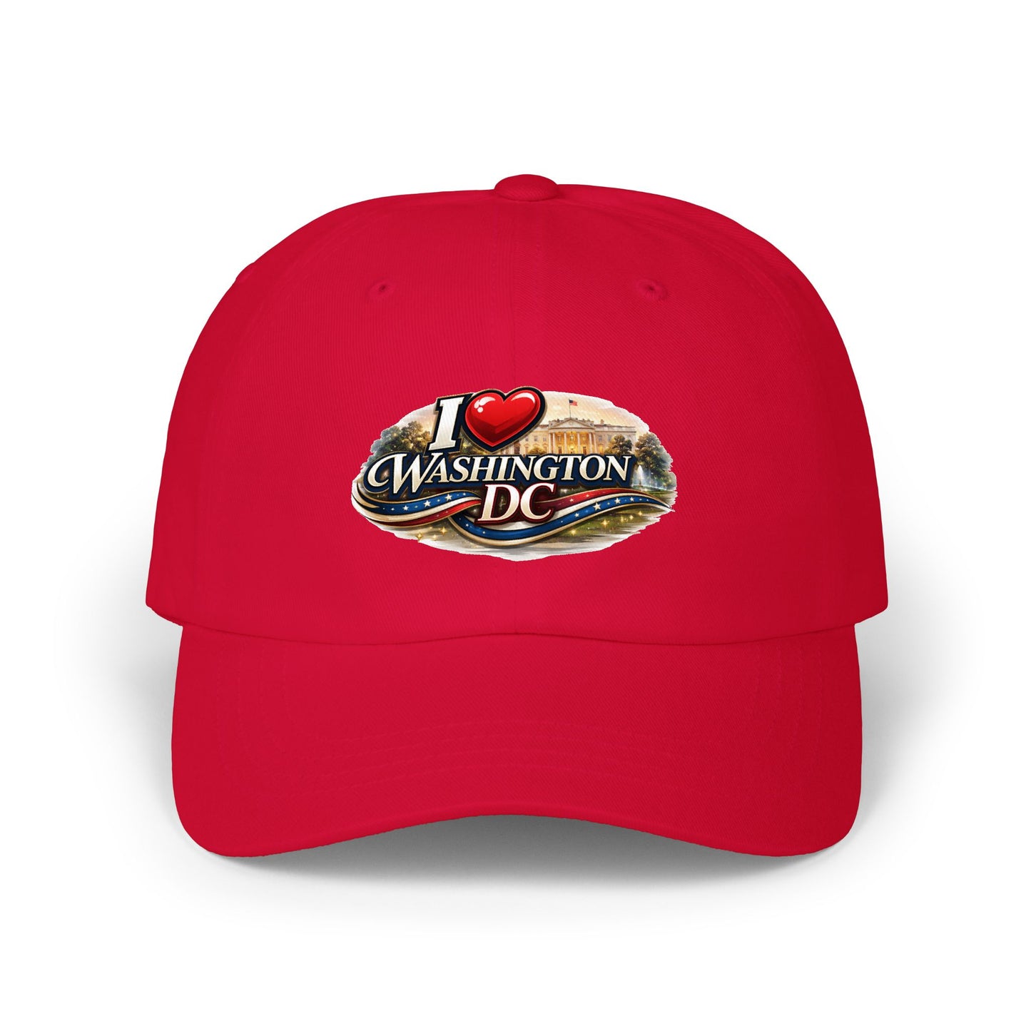 Washington DC Dad Cap – "I Washington DC" Embroidered Travel Baseball Hat