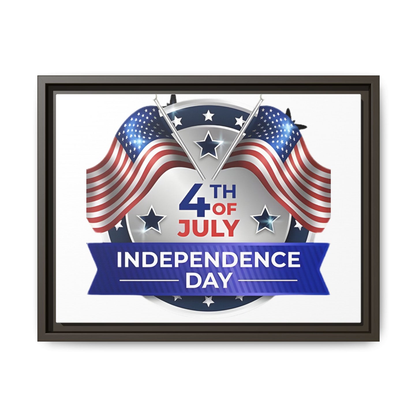 4th of July Independence Day Framed Matte Canvas
