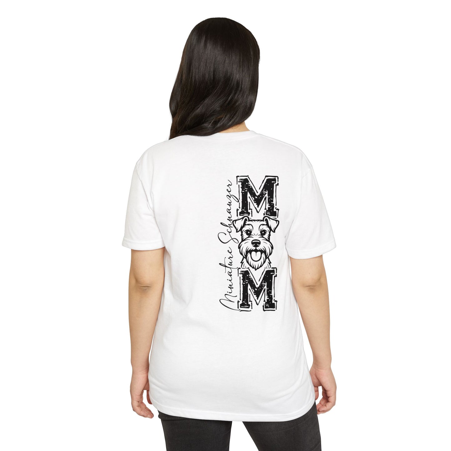 MOM Schnauzer Vertical Graphic T-Shirt — Funny Dog Mom Tee