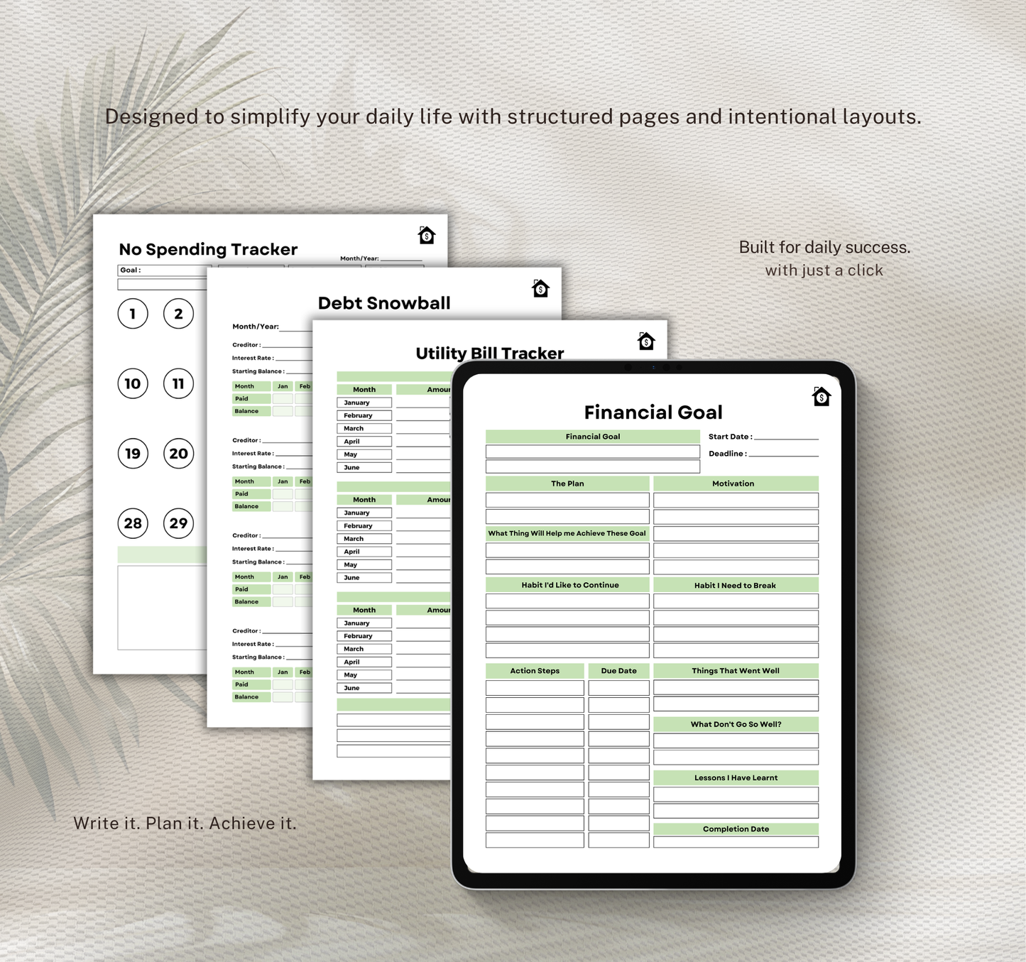 Income & Finance Planner | Budget & Money Management Digital Planner