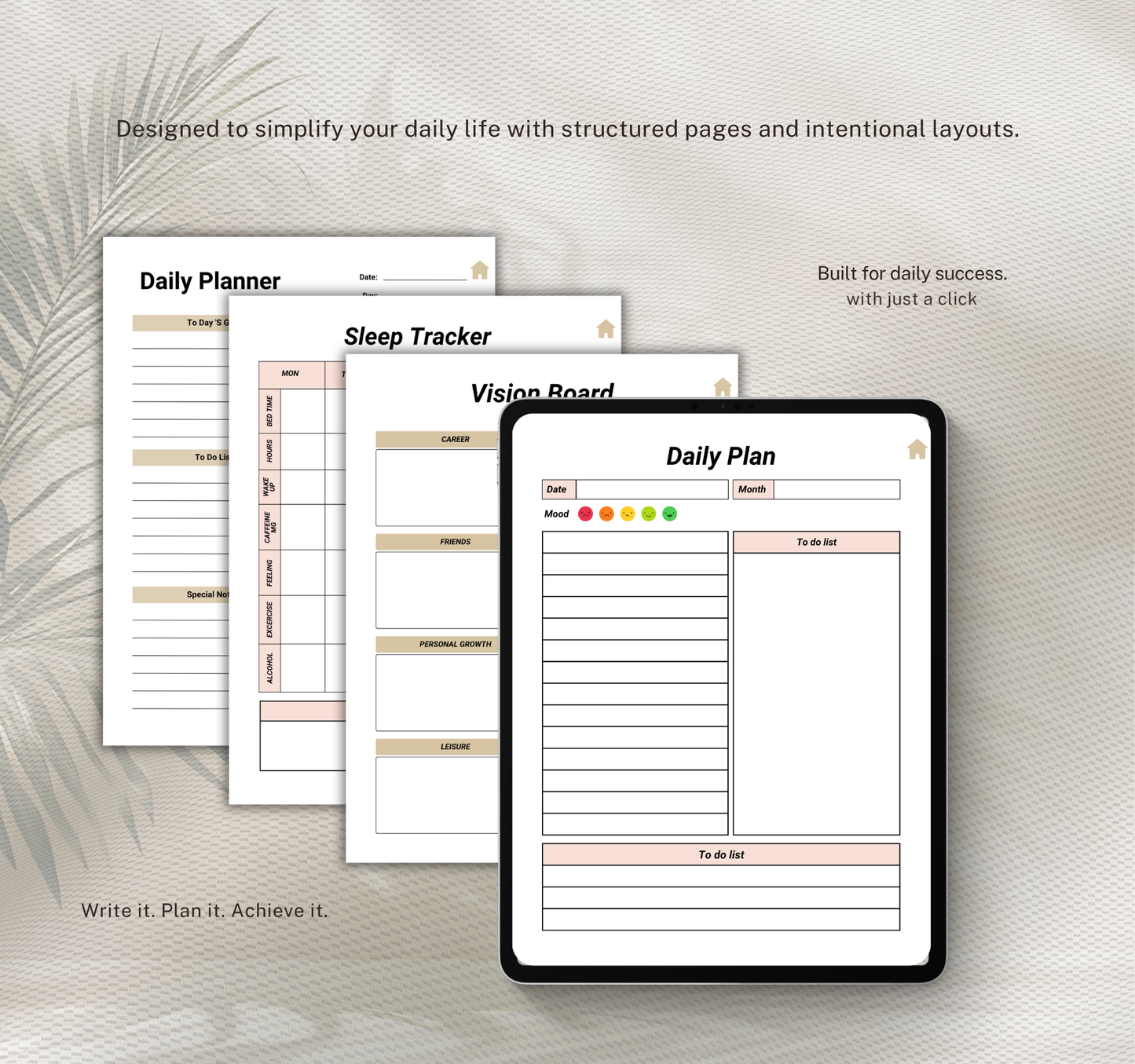 Vision Board Planner | Goal Setting & Manifestation Digital Planner
