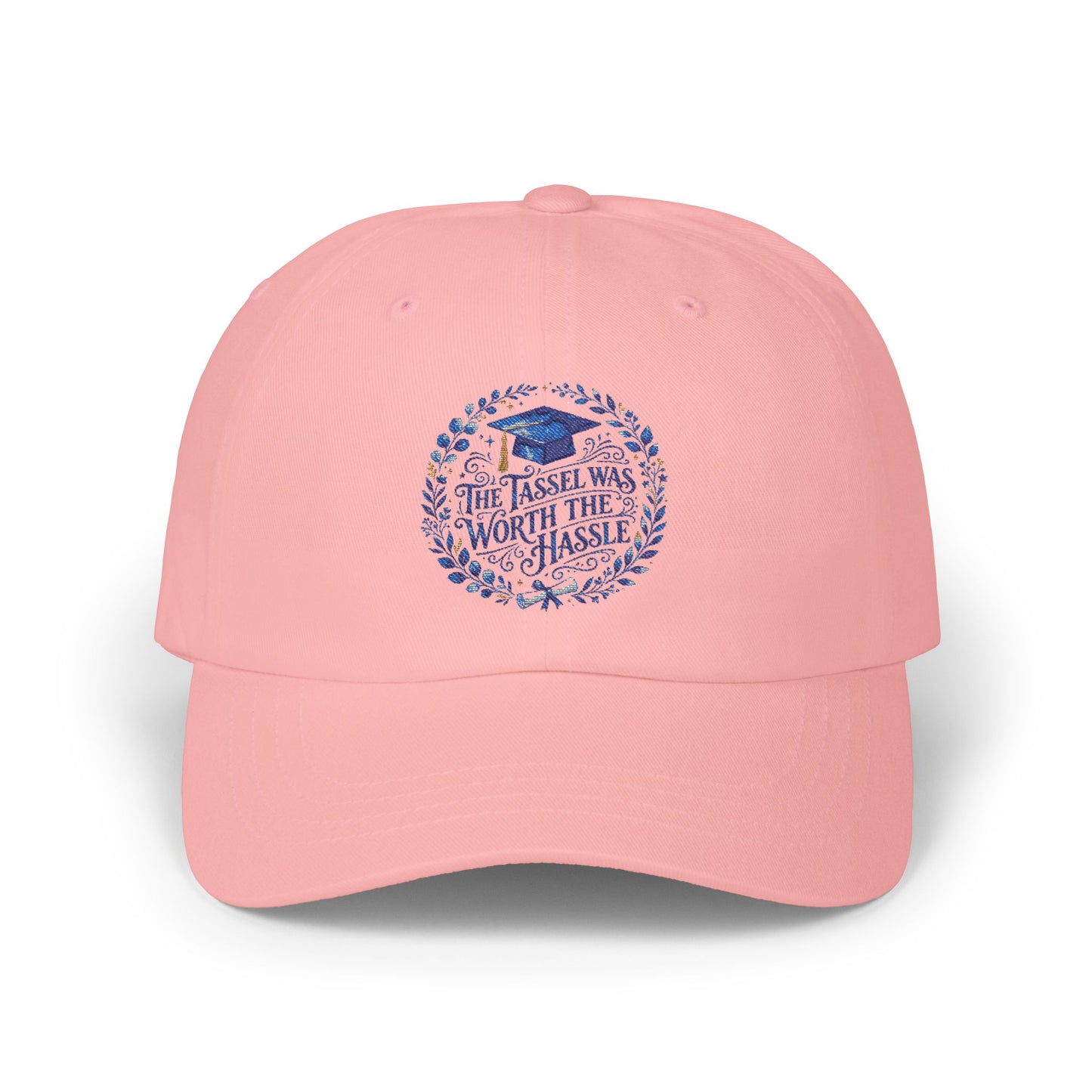 Dad Cap — "The Risk Was Worth Those Nights" Embroidered Floral Graduation Hat